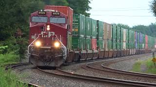 Big Canadian Pacific Double Stack Train Westbound