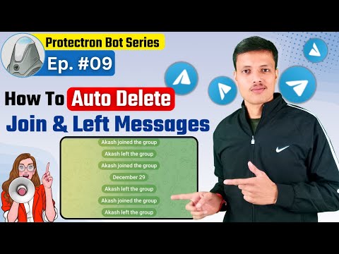 🔵 Ep 9 || How to Turn ON/OFF Join or Leave Message Deletion in Telegram Group with Protectron bot