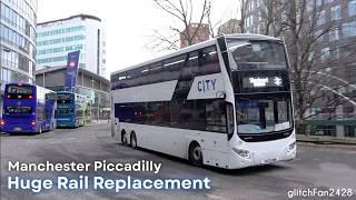 Rail Replacement Buses at Manchester Piccadilly Station, England 2026