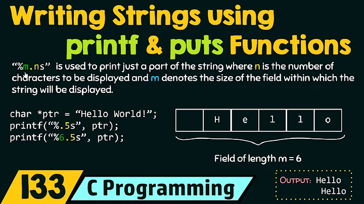 Writing Strings using printf and puts Functions