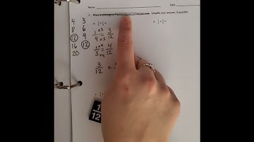 Module 3 Lesson 3 homework - adding fractions with unlike denominators