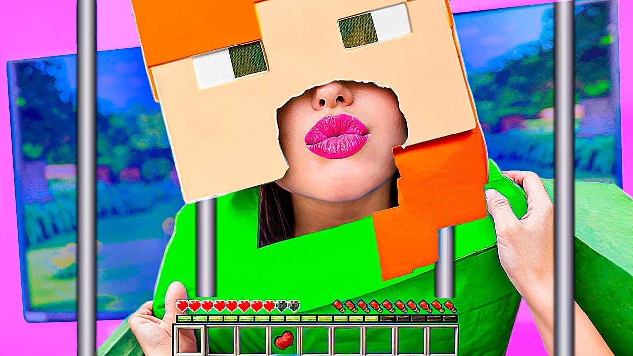 محتجز في سجن ماين كرافت لمدة 24 ساعة! طريقة الهروب من السجن!