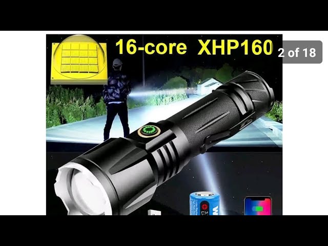 OMALIGHT Rechargeable 150000 High Lumens LED Flashlights, XHP90.2 Tactical  Flashlight with Zoomable & 5 Modes & IPX7 Waterproof Military Grade Super  Bright Flashlights for Emergencies, Camping