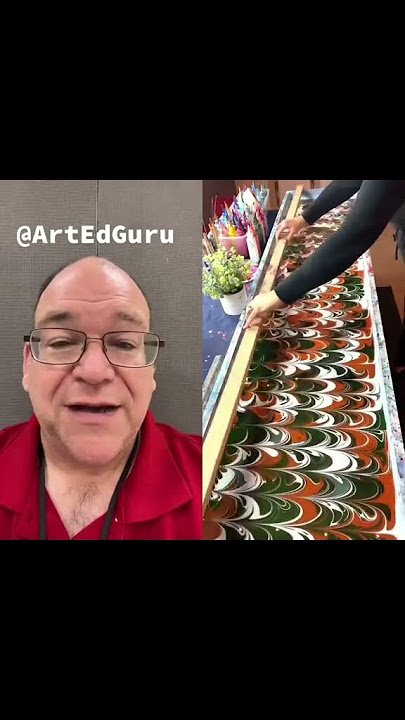 #duet with @blueivymarbling Ebru: ancient technique from turkey. Beautiful work! #Art #Artist #print
