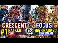T8 🔥 CRESCENT (#1 Ranked Clive) vs FOCUS (Fahkumram) 🔥 Tekken 8 High Level Gameplay