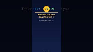 LLC vs S-Corp: Which One Actually Saves More Tax? (Real Numbers) #corptax #form1065#form1120s#ustax