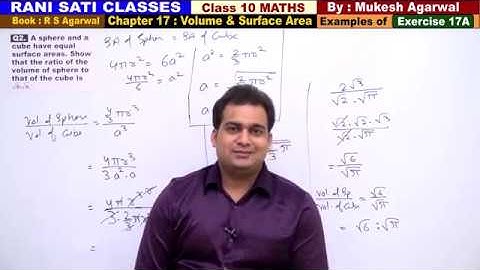 Class 10 Maths (Ex 17A Example 2) Volume And Surface Area (RS Agarwal 2019)
