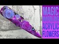 3D OMBRE FLOWERS USING MARBLING ACRYLIC POWDER