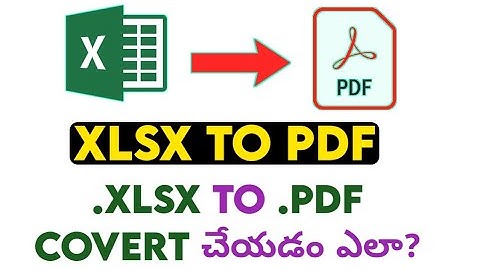 Convert Excel file to pdf file | How to Convert Excel file to pdf file | in Telugu | Techwaj Telugu