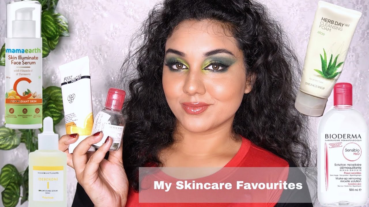 MY SKINCARE FAVOURITES 2020 ! OILY , COMBINATION SKIN . YouTube