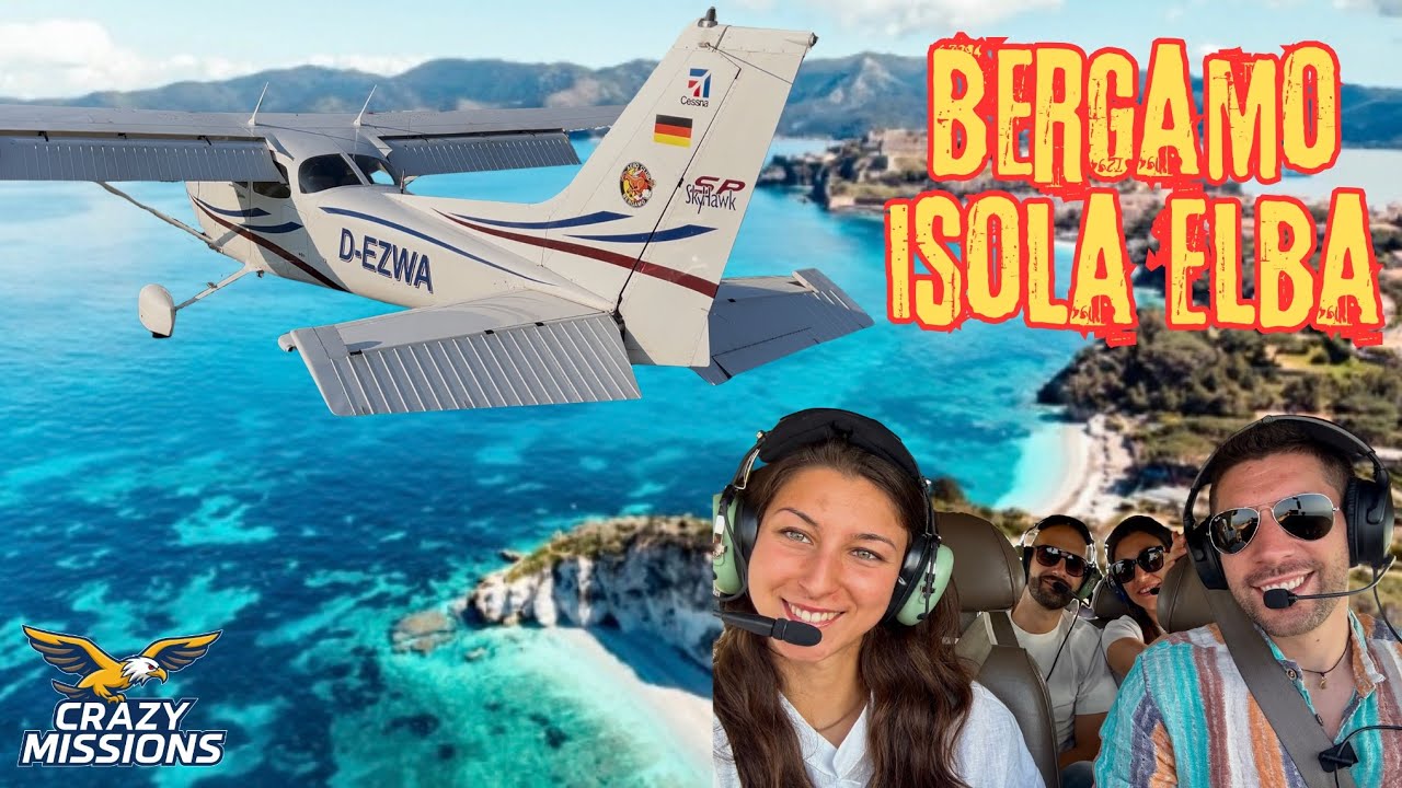 Cessna 172 SP! Volo VFR Bergamo - Marina di Campo ELBA con COM ITA e pianifica