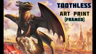 Sideshow's Toothless and the Dragons of Berk (Framed) Art Print unboxing and review! | 4K