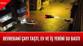 Kastamonu'da Cide'de sağanak; Devrekani Çayı taştı, ev ve iş yerini su bastı