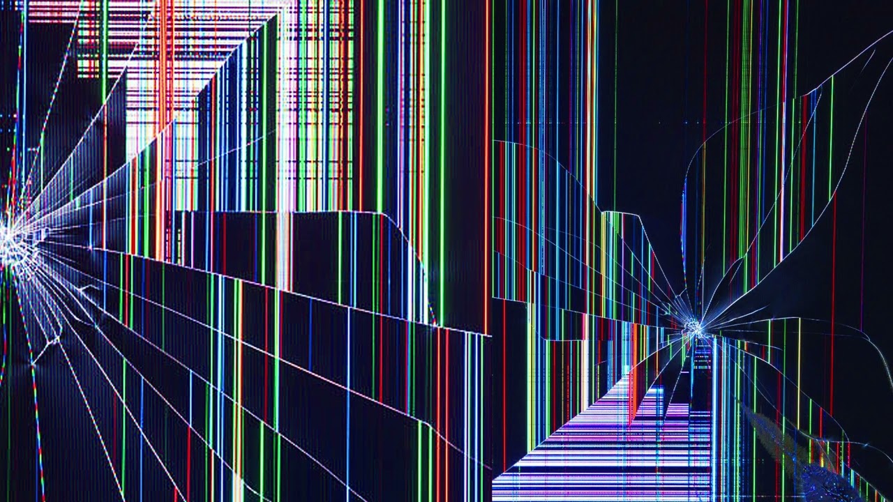 BROKEN TV SCREEN CRACKED SCREEN BACKGROUND VIDEO CRACK SCREEN