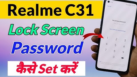 Realme C31 me lock screen password kaise lagaye | How to Set lock screen password in Realme C31