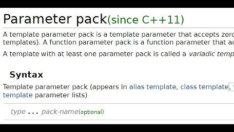 Parameter Pack | Args... | T... - что это такое?