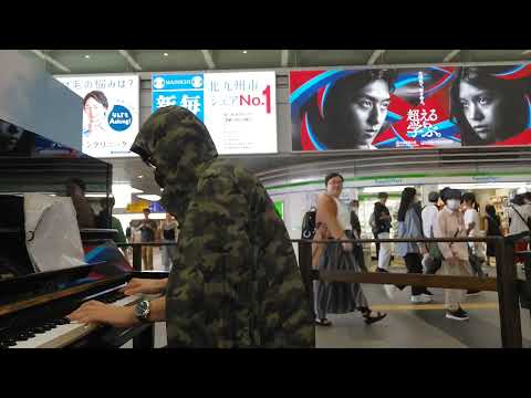光GENJI「ガラスの十代」を駅ピアノで弾いてみたら、、、