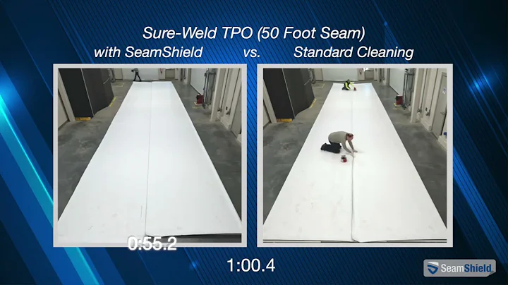 Sure-Weld TPO with SeamShield vs. Standard Cleaning Time Trial from Carlisle Syntec