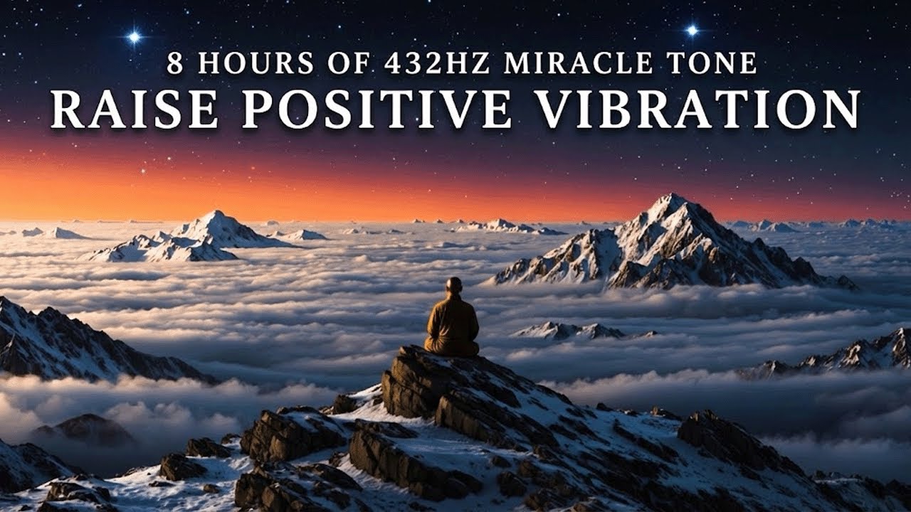 8 Hours 432Hz Miracle Tone - Raise Positive Vibration | Mountain Starlight