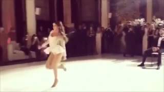 Bride Melissa molinaro dancing on her wedding beyonce' s songs
