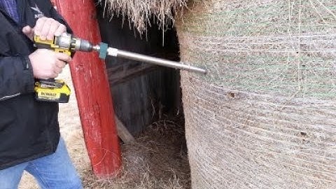 Hay and silage bale sampling probe: Uni Drill Driven Sampler with Spiral Assist