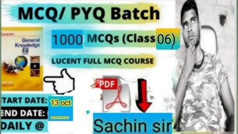 CLASS 06 LUCENT MCQ COURSE (1000+ QUESTIONS PRACTICE COURSE)