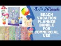 Beach Vacation Commercial Use Printable | Canva and PowerPoint Template