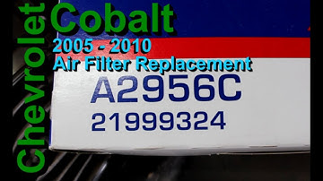 2005-2010 Chevrolet Cobalt Air Filter Replacement Step-by-Step