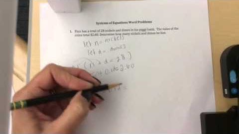 Coins systems of equations