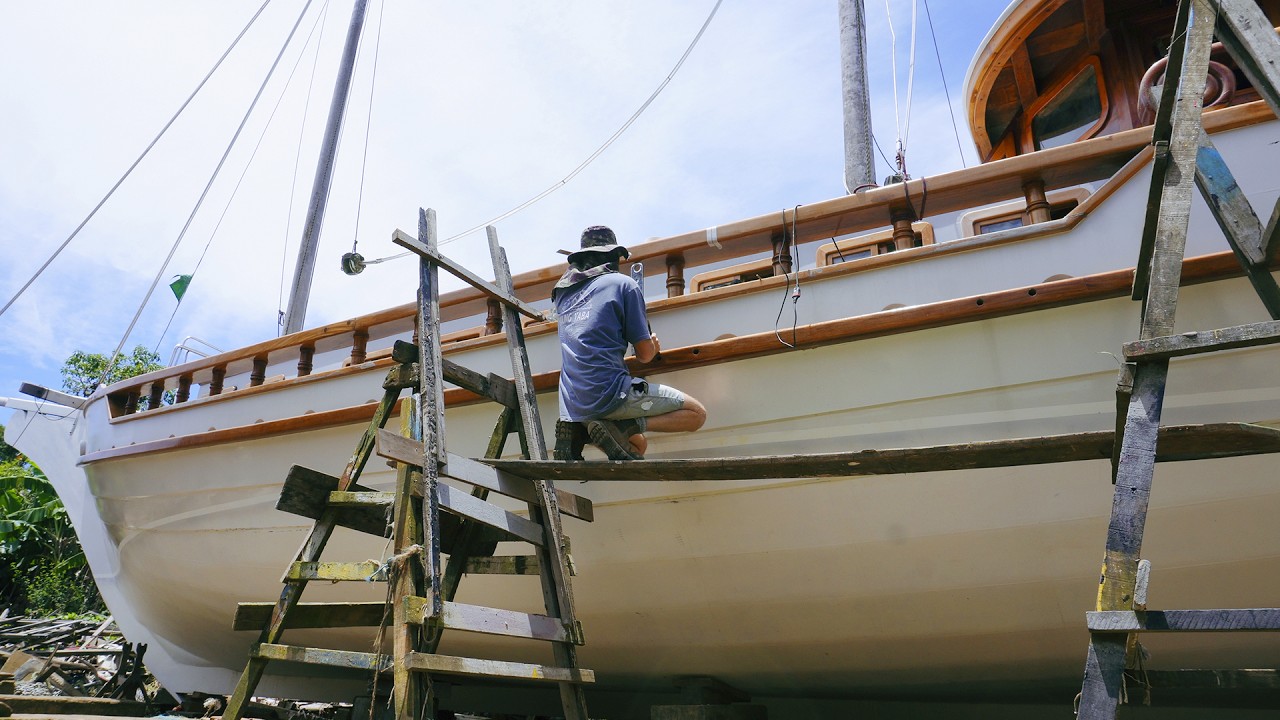 These stainless plates have to hold our hardwood masts up (boat restoration) — Sailing Yabá 163