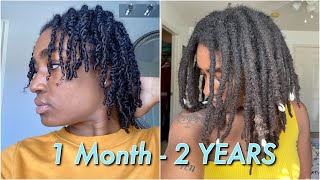 [DETAILED] 2 Year Visual Loc Journey | Thick Semi Freeform Locs