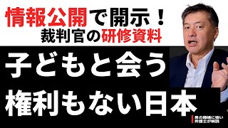 【共同親権】裁判官の研修資料が情報公開！自分の子と面会する権利もない日本！