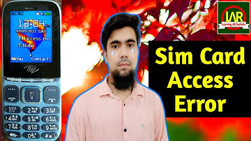 Sim Access Error. Sim Card Error. সিম কার্ড এক্সেস ইরোর।