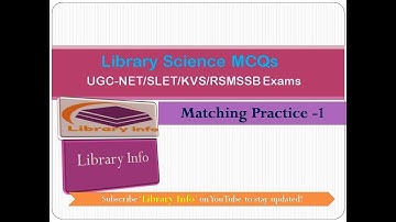 Matching Practice Set 1: Library Science MCQs for UGC-NET/SLET/KVS/RSMSSB Exams