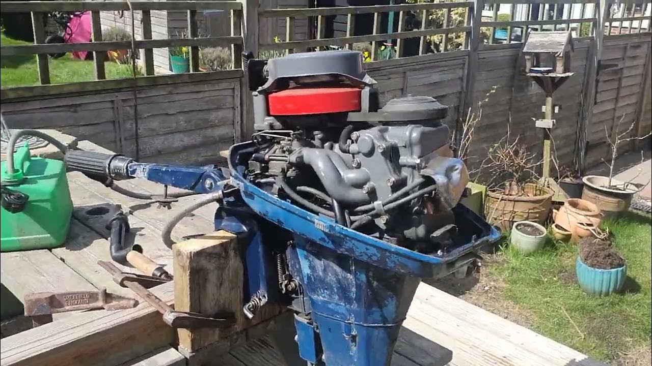 Honda B100 10HP outboard engine - YouTube