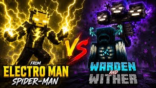 Electro man vs warden and wither || 2026 official fight 