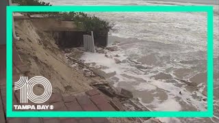 Florida Beachside Home Left On Edge Of Sandy Cliff Due To Nicoles Impacts