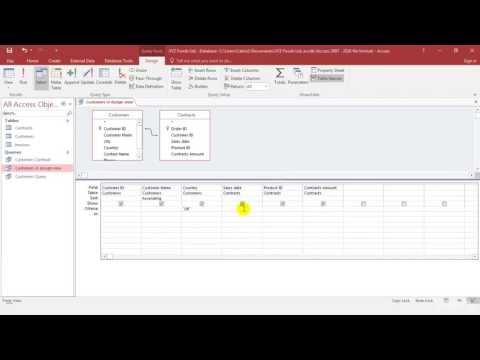 Microsoft Access 2016 Tutorial  Sorting data using Queries