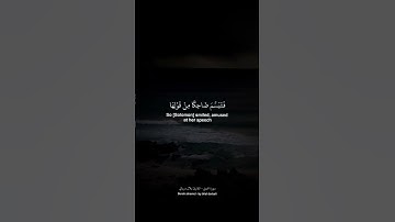 سورة النمل ..فتبسم ضاحكاً