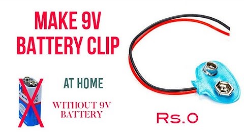 How to make 9v battery clip at home. #9vbattery #batteryclip #makebatteryclip