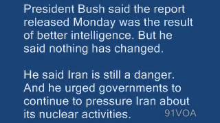 [91VOA]US Intelligence Report Enters Into Debate on Iran Nuclear