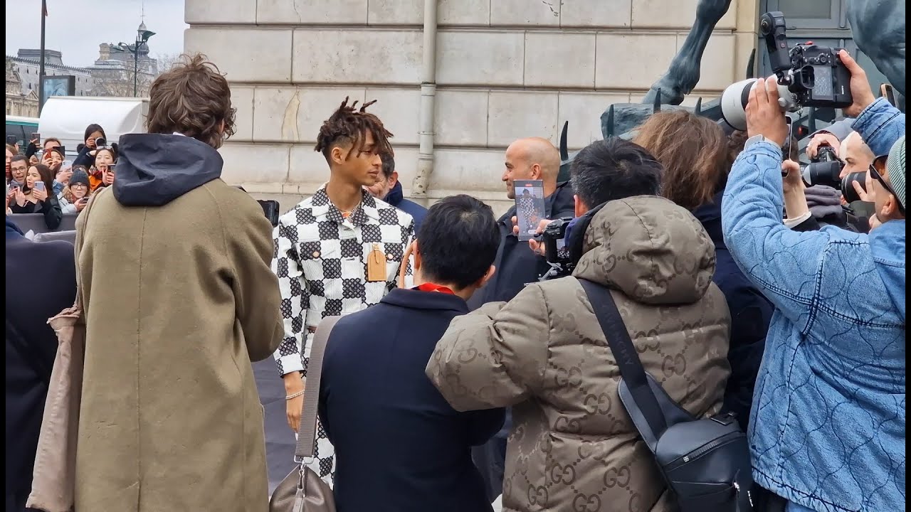 Jaden Smith resurfaces in Paris outside Louis Vuitton show after