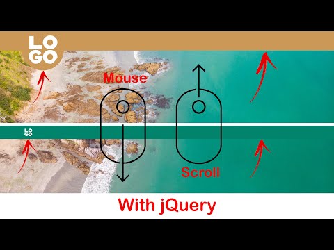 Scroll Down Navbar Background & Logo Size Change in Javascript - With jQuery