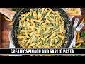 CREAMY Spinach Garlic Pasta Healthy ONE PAN 30 Minute Recipe CREAMY Spinach Garlic Pasta Healthy ONE PAN 30 Minute Recipe