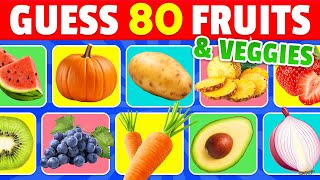 Guess 80 FRUITS and VEGETABLES in 3 seconds 🍌🥕🥔 | 80 Different Types of Fruit and Vegetables screenshot 1