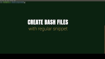 How to create bash files with predefined snippets?