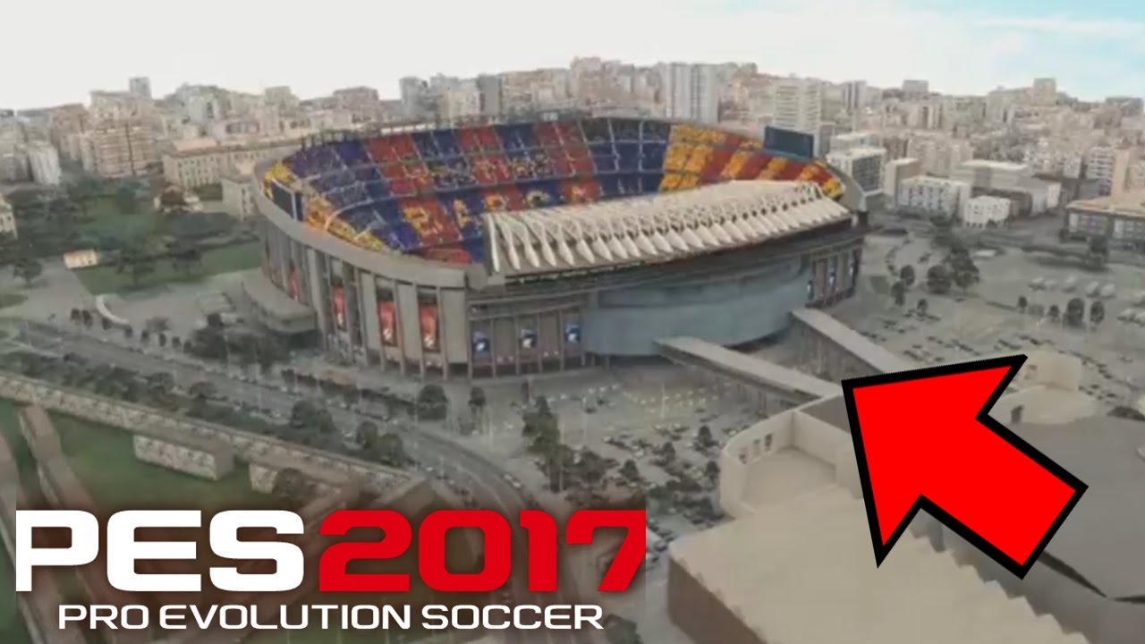 🎮 PES 2017 STADIUM CAMP NOU ARENA DE LADO FORA DO ESTADIO! (GAMEPLAY PC)