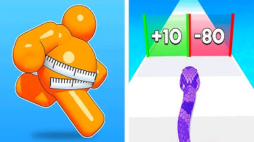 Tall Man Run Vs Snake Run Race - Satisfying Mobile games Walkthrough