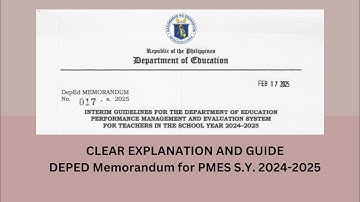 DepEd Memo on Performance Management and Evaluation System for Teachers in the S.Y. 2024-2025