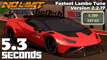 5.3 Seconds Lamborghini Tune - Fastest Huracán Tune Version 2.2.17 | No Limit Drag Racing 2